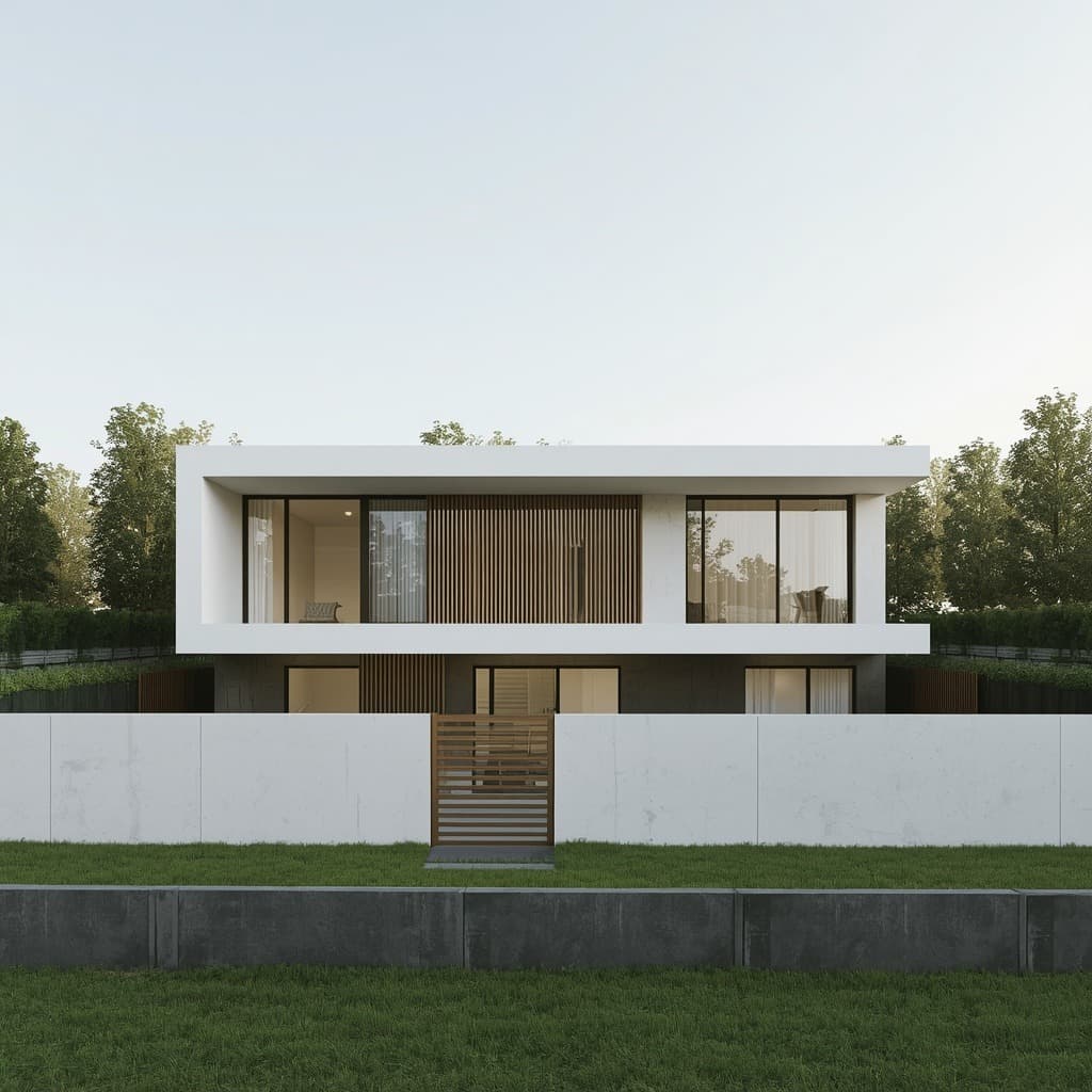 Horizontal Timber Louver Villa