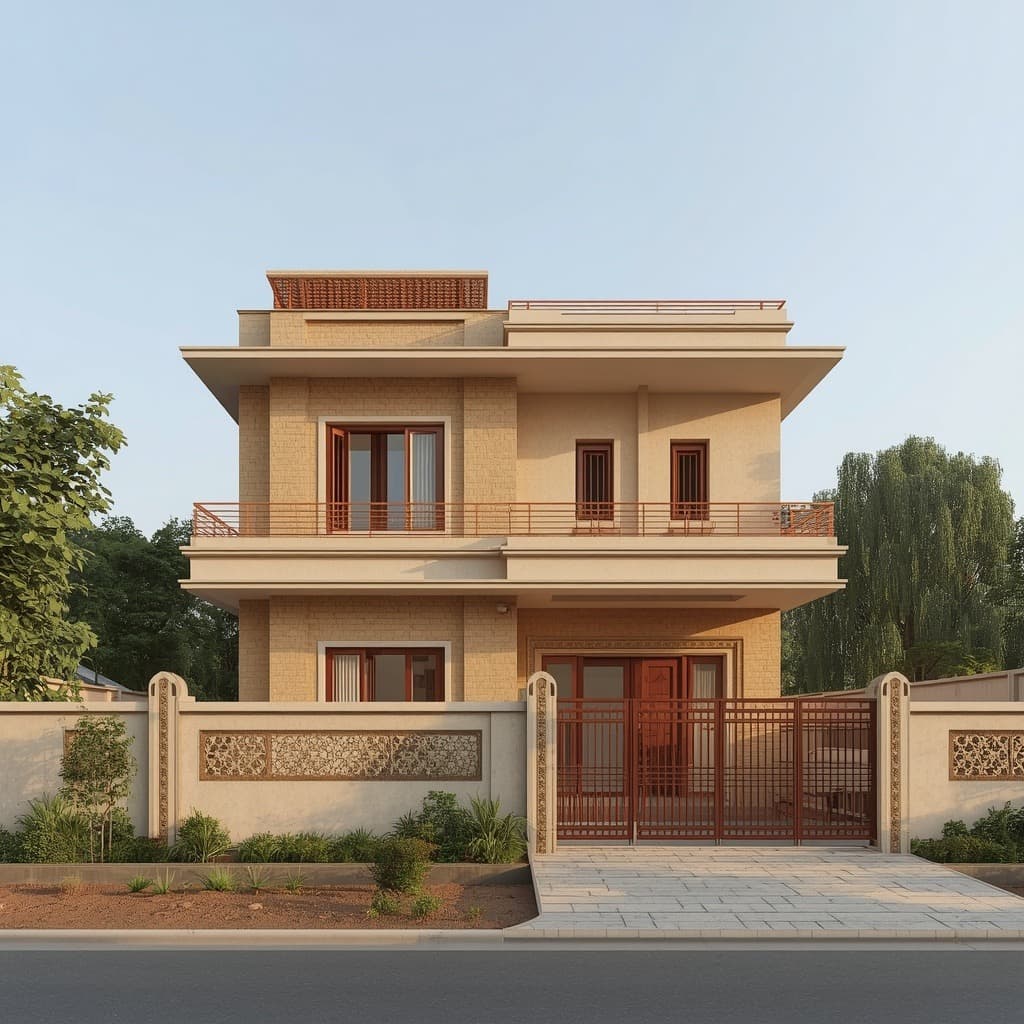 Textured Facade Contemporary Duplex