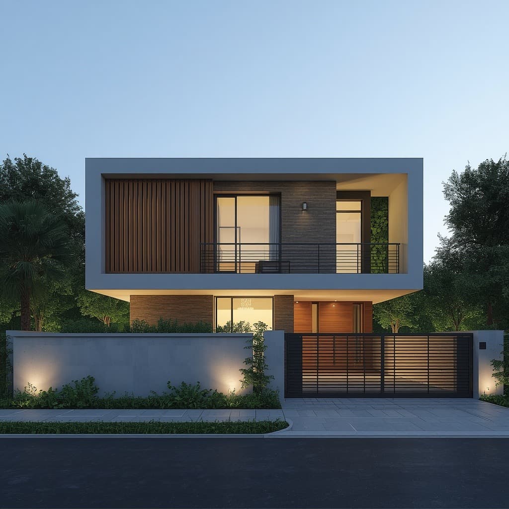Minimalist Dual-Level Villa